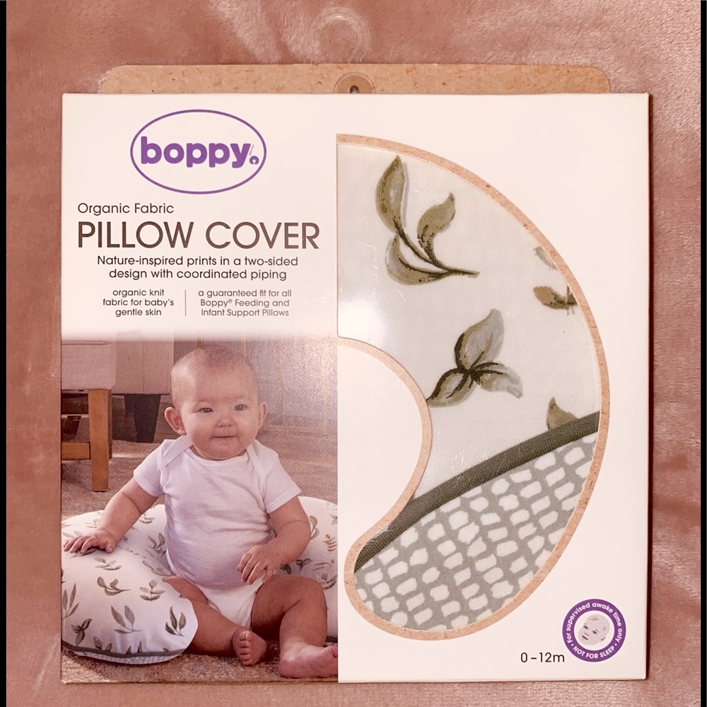 BOPPY Nursing Pillow Cover - Green Little Leaves 🍃